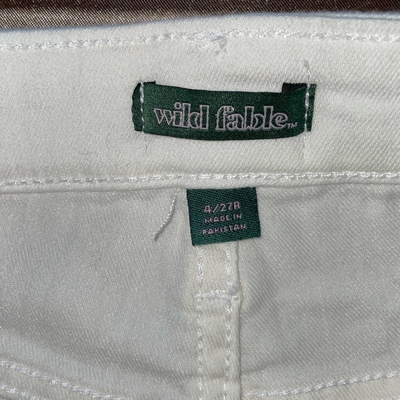Wild Fable Creamy White Stretch Denim Highest Rise 3” Shorts Size 4/27 - Picture 8 of 12